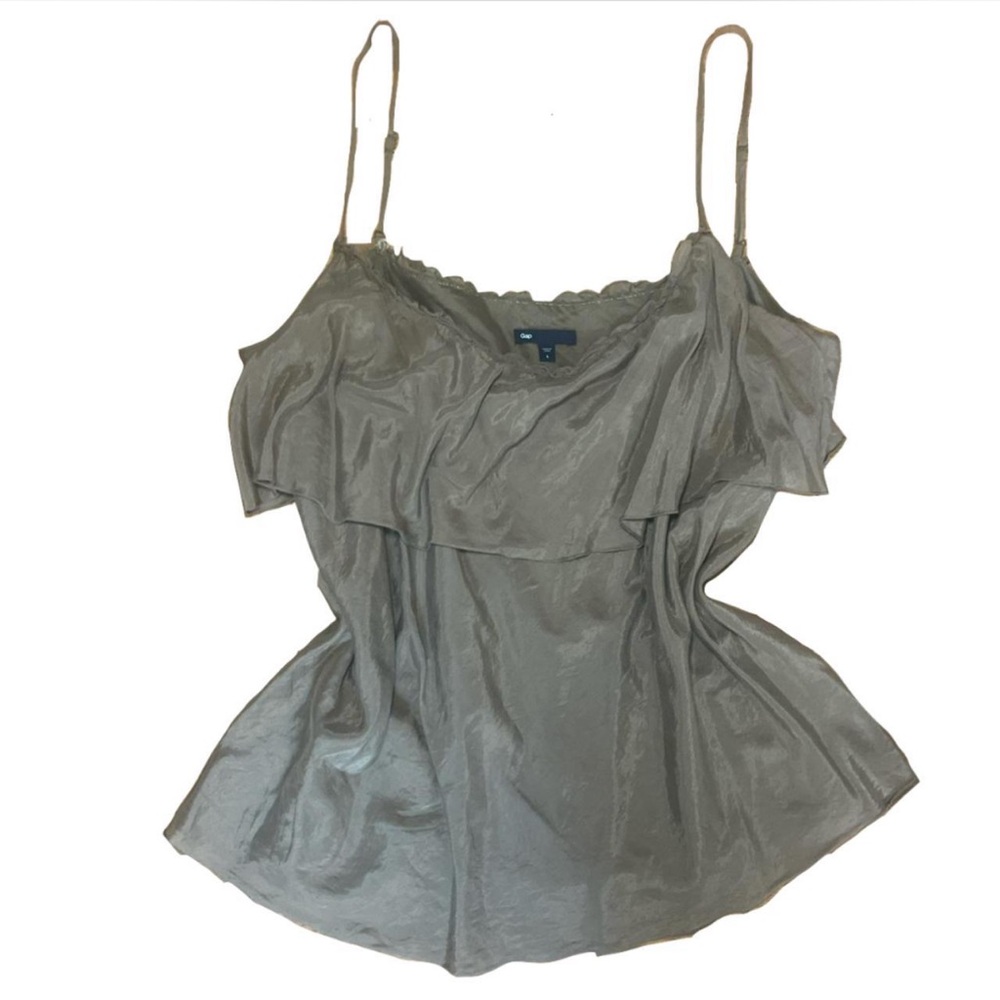 GAP Vintage Women's Tan Ruffle Camisole Top